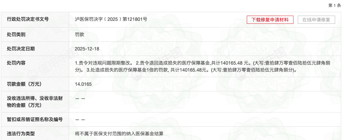一心堂：预计2025年归属于上市公司股东的净利润26000万~33000万元