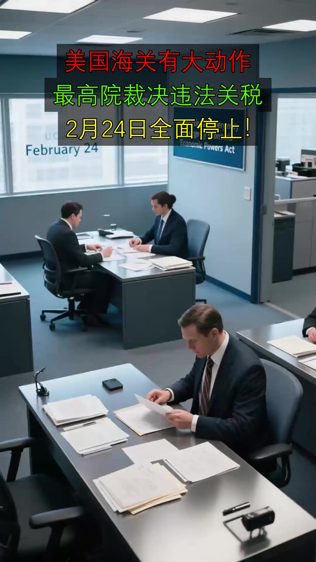 服从关税终裁 美国政府24日起停止征收违法关税